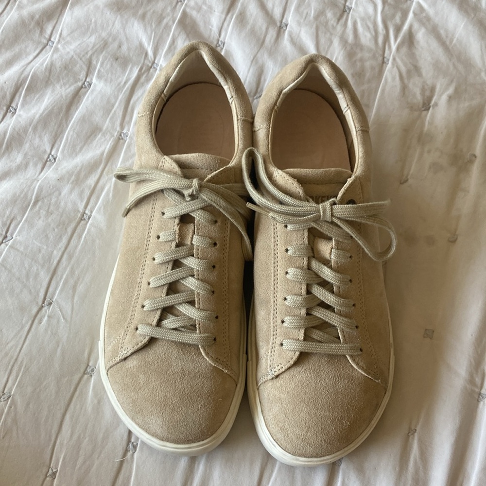 Birkenstock Bend Low suede leather beige/tan Size 40 (eu), Size 8.5 (us)